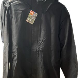 Ozark Trail Black Hooded Outdoor raincoat XL. Lightweight